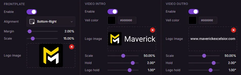Maverick Excelsior Branding UI